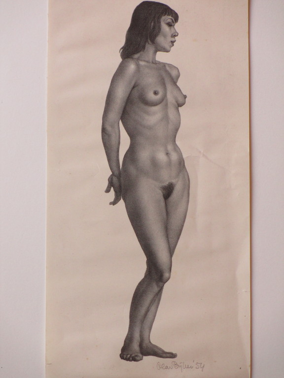 Olav Bijker, Staand naakt, Litho kopen? Bied vanaf 1!