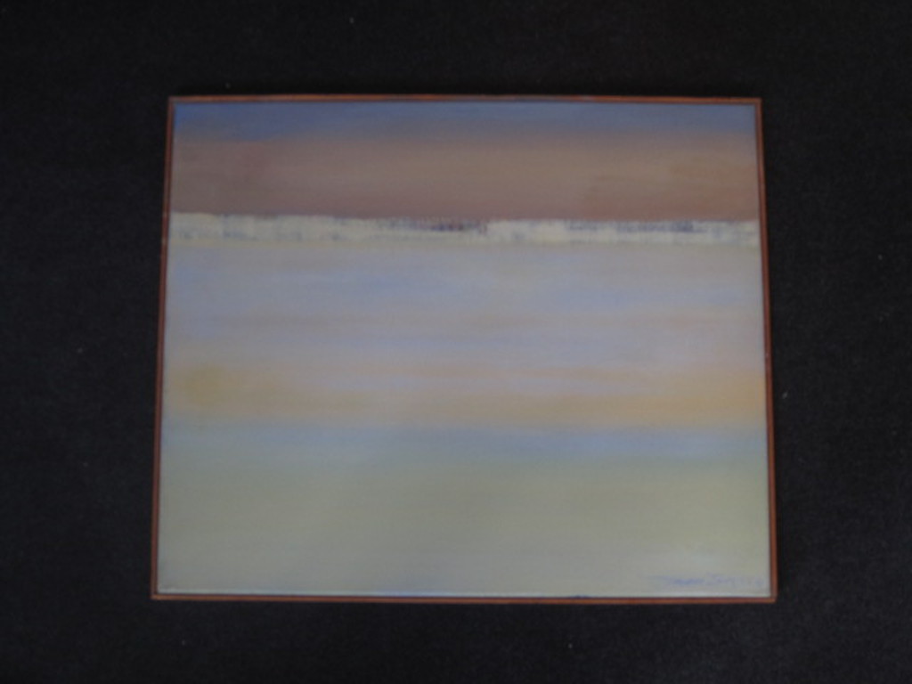 Expressionistisch Realisme van Trees Suringh (1930-) olieverf "de Kust" 1964 verkocht voor € 65!