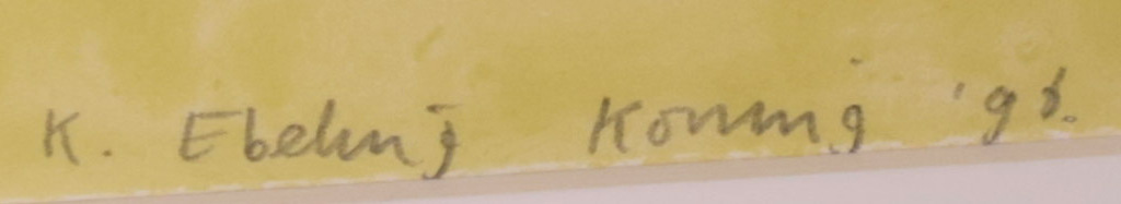 Koen Ebeling Koning: Zeefdruk, Zonder titel - Ingelijst kopen? Bied vanaf 1!