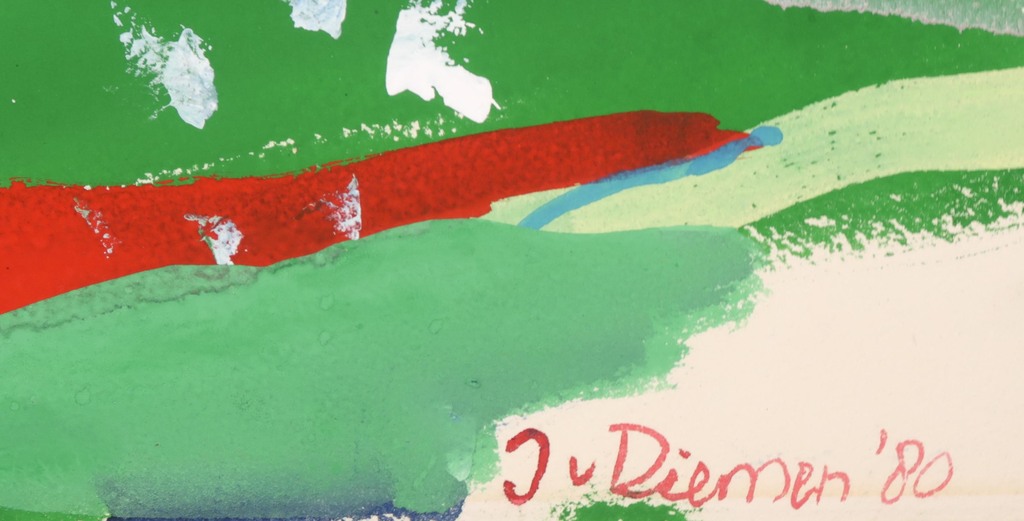 Jan van Diemen: Gouache, American Football player kopen? Bied vanaf 80!