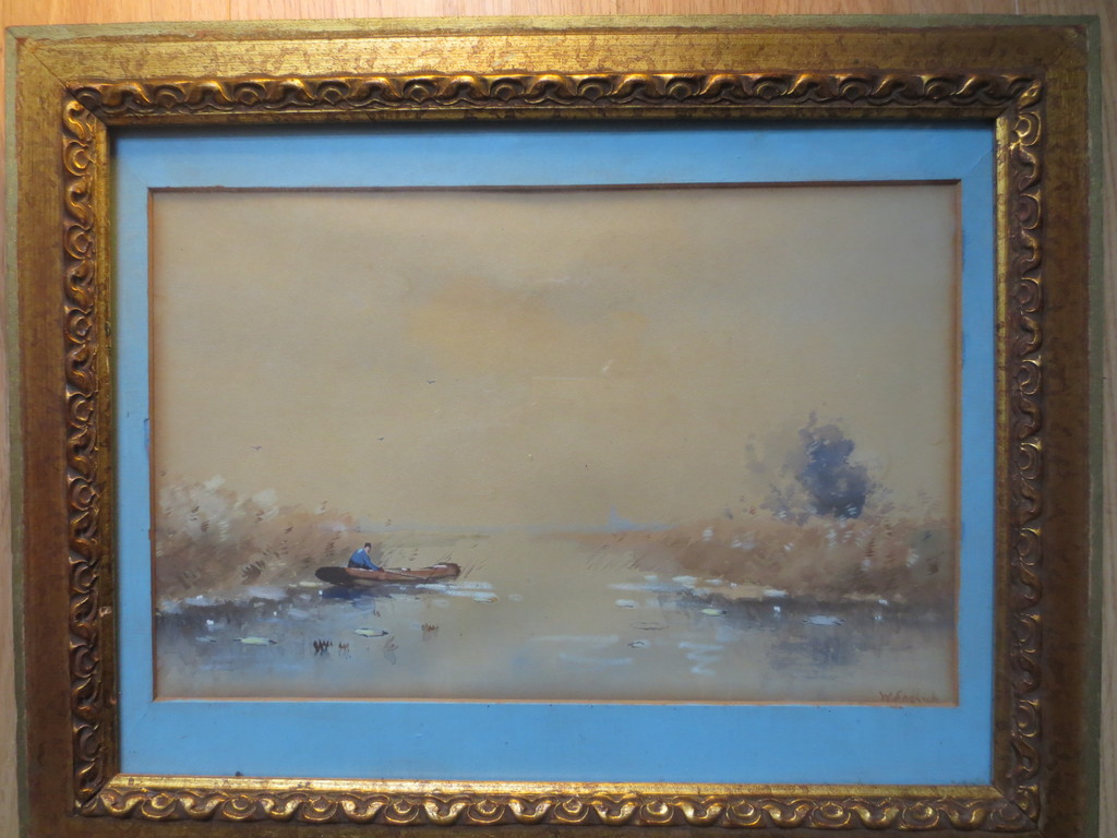 Aris Knikker - Aris Knikker (1887-1962) Aquarel Polderlandschap. kopen? Bied vanaf 40!