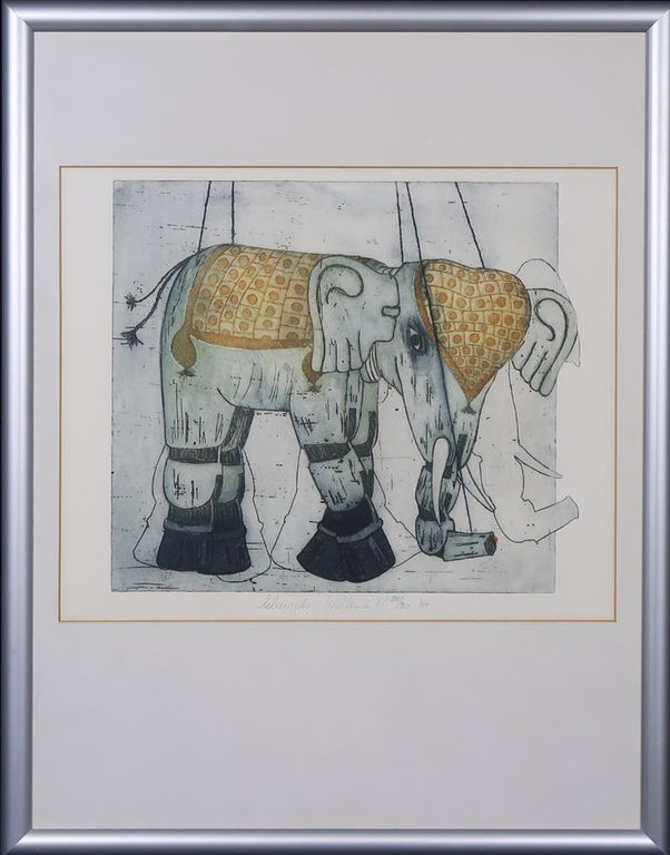 Willemien Holterman: Ets, Zonder titel - Ingelijst kopen? Bied vanaf 20!