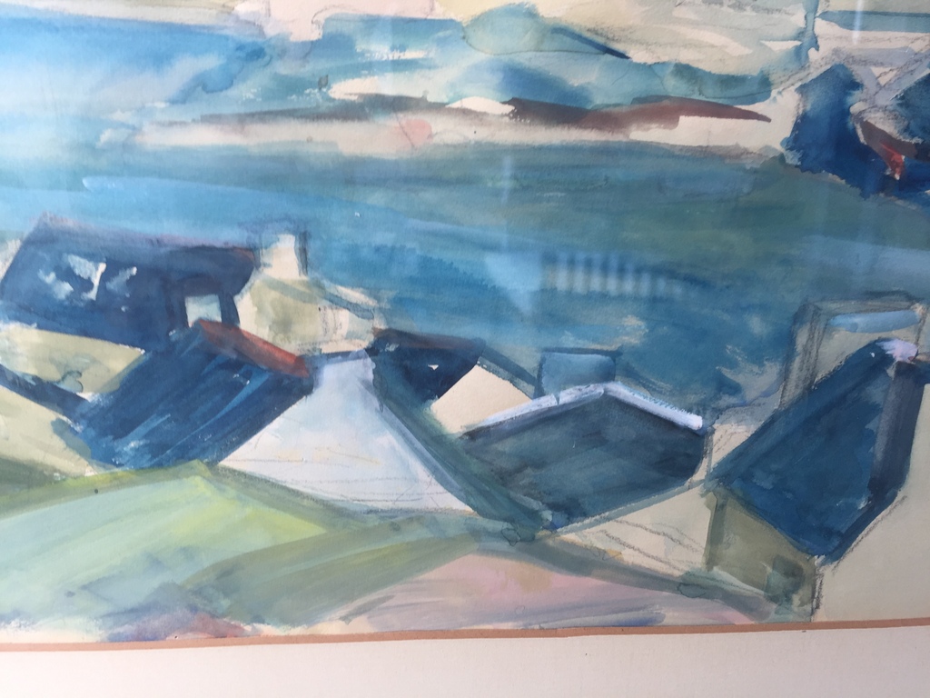 Jan Nolte - aquarel 1962 - Port De Tre’ Boul kopen? Bied vanaf 1!