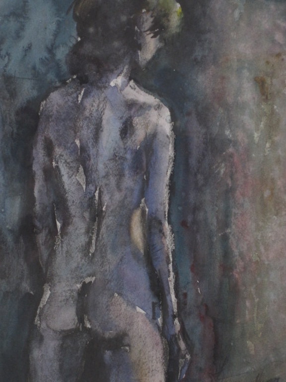 Aquarel "staand naakt" van Haarlemse impressionist Jan van der Veer 1912-2001 kopen? Bied vanaf 1!