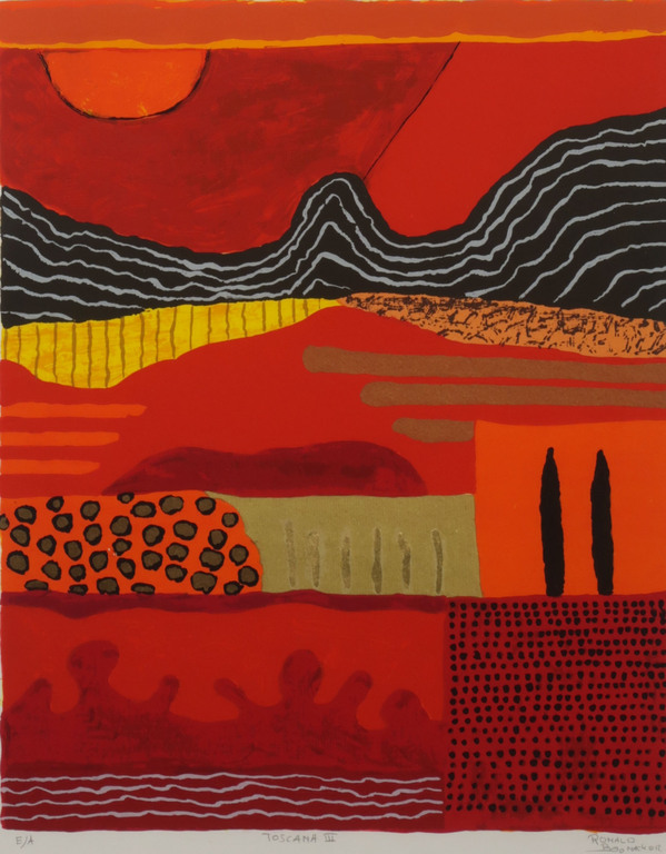 Ronald Boonacker: Zeefdruk, Toscana III - Ingelijst kopen? Bied vanaf 40!