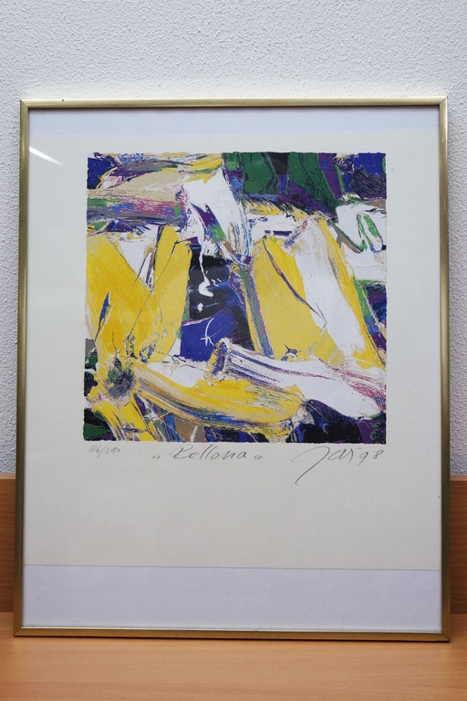 Johan Adriaan smit (1945-2002) - zeefdruk - abstracte compositie kopen? Bied vanaf 50!