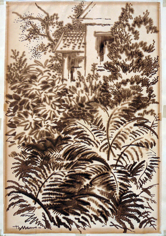 Thijs Mauve: 'Mijn tuin' -inkttekening- verkocht voor € 35!