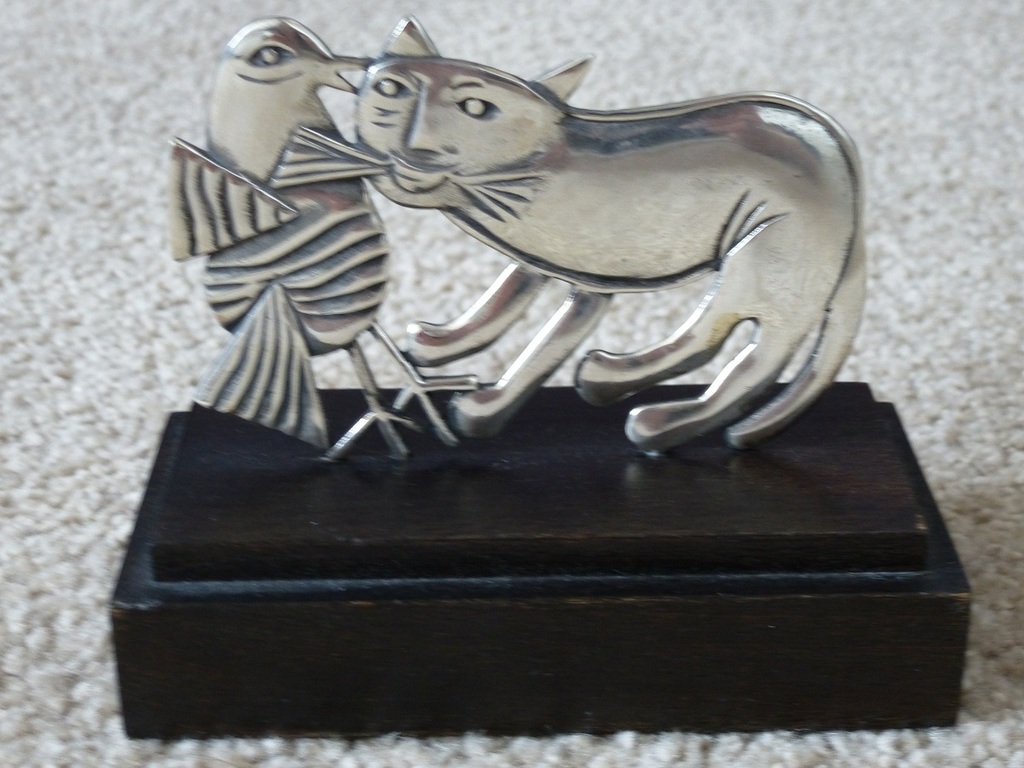 Corneille, zilver beeldje: gesigneerd en genummerd, aanbieding!!! kopen? Bied vanaf 350!