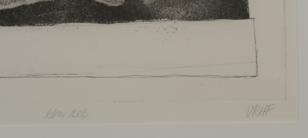 Gradus Verhaaf: Ets, Een zee - Ingelijst kopen? Bied vanaf 1!