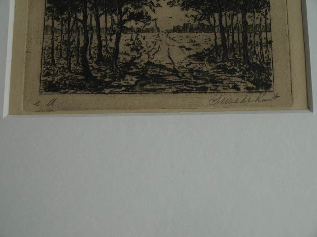 SUZE DE LINT (1878-1953) – Ets- Landschap  –Gesigneerd & ingelijst–ca 1920 kopen? Bied vanaf 1!