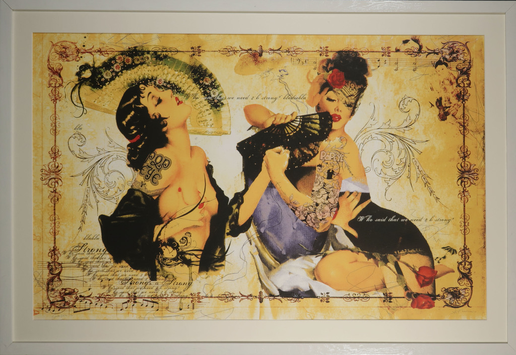 Handiedan: Giclee, Who said that we need 2 b strong? - Ingelijst (Groot!) verkocht voor € 75!