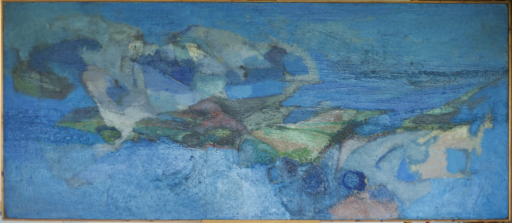 Ab Jongmans, olieverf op board. (Groot) kopen? Bied vanaf 750!