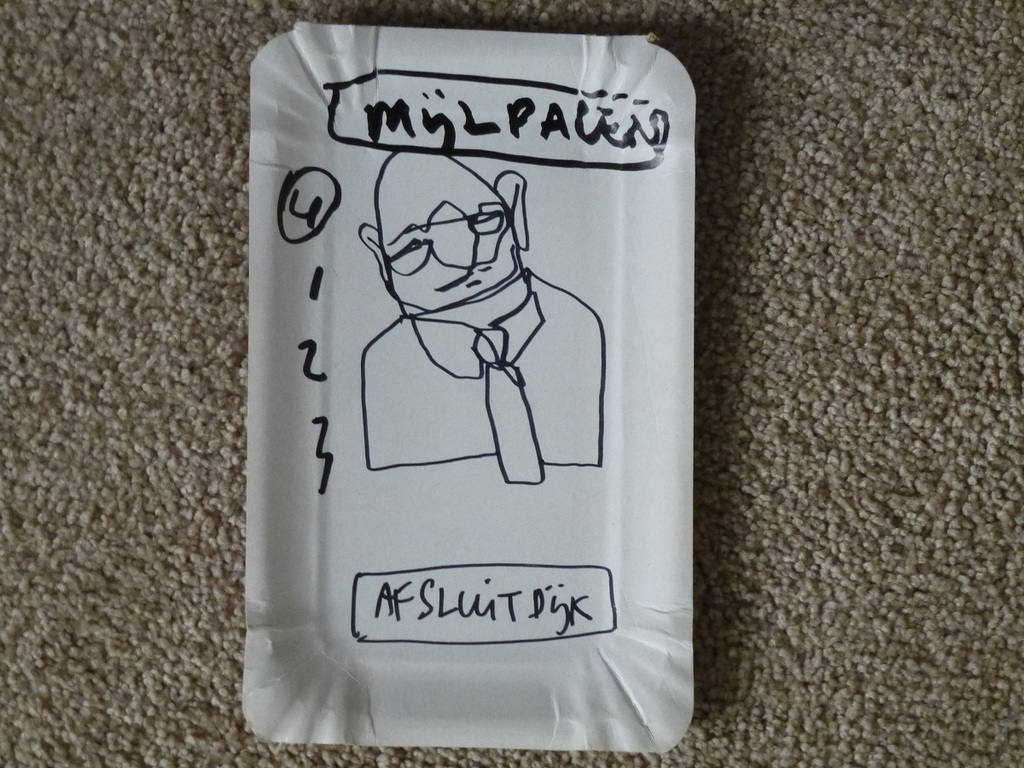 Herman Brood, tekening op visbordje: Afsluitdijk kopen? Bied vanaf 125!