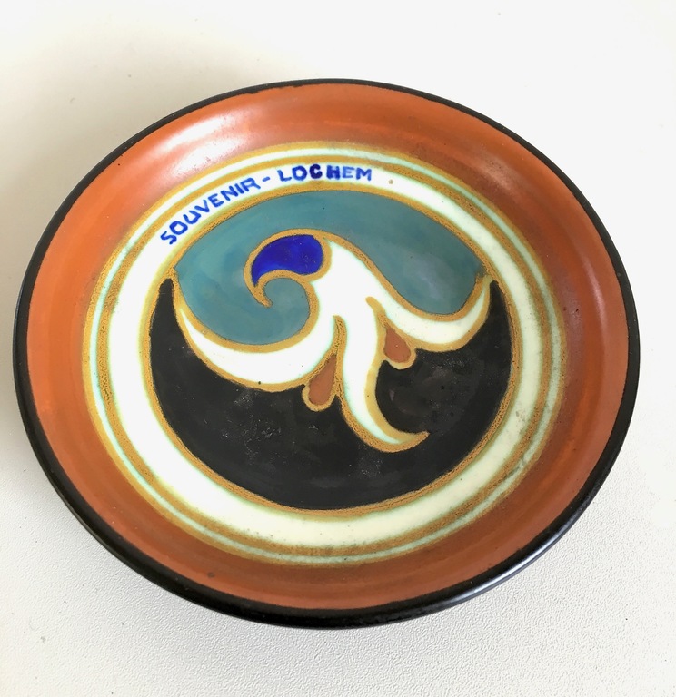 Plateelbakkerij Zenith- Platelen bord Lochem met polychroom decor 'Zomer'  kopen? Bied vanaf 9!