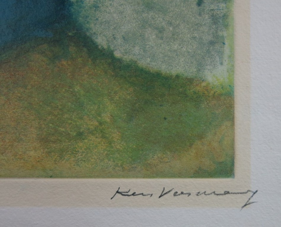 Kees Verwey: Aquatint, Zonder titel (groen) kopen? Bied vanaf 100!