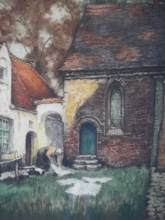 Alfred van Neste, Ets, Het bleken van de was kopen? Bied vanaf 45!