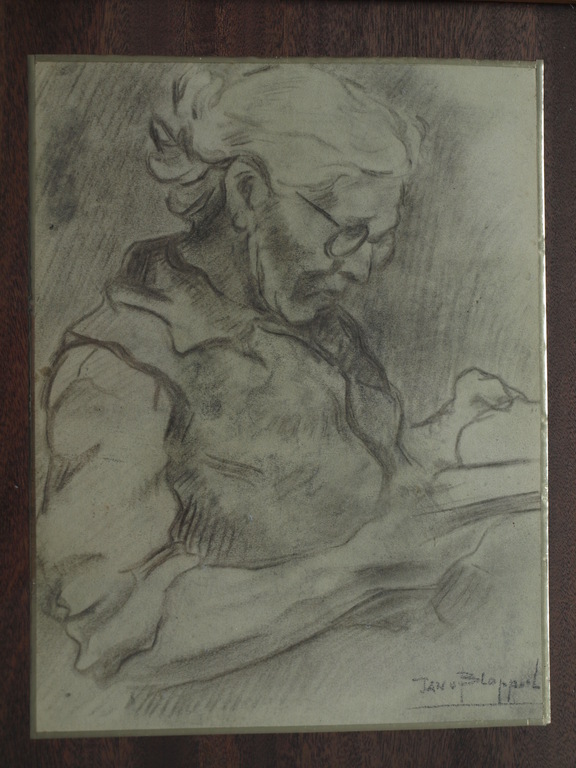 Jan van Bloppoel : Tekening , Lezende vrouw – gesigneerd & ingelijst – ca 1965 kopen? Bied vanaf 1!