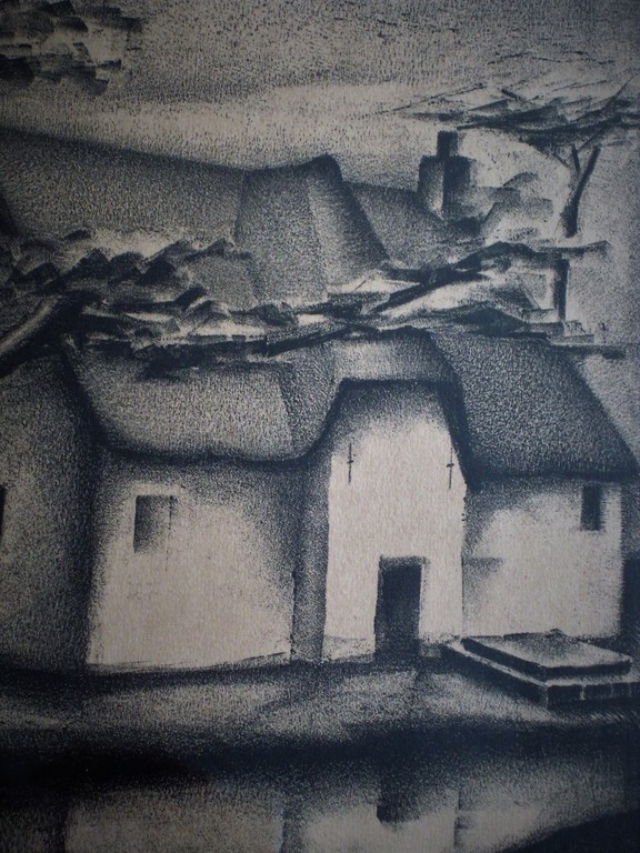 Vroeg A van Dobbenburgh Post Impressionistisch 1927 Litho "huisje Overveen" ges. kopen? Bied vanaf 1!