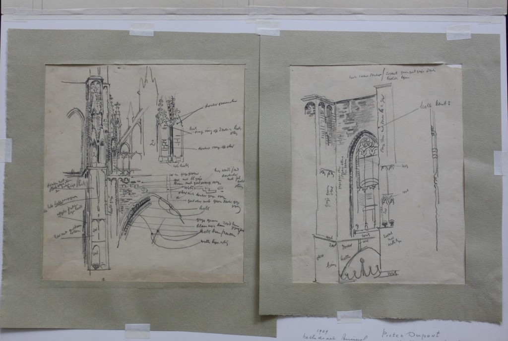Zeldzaam: twee studietekeningen Pieter Dupont 1904. kopen? Bied vanaf 75!