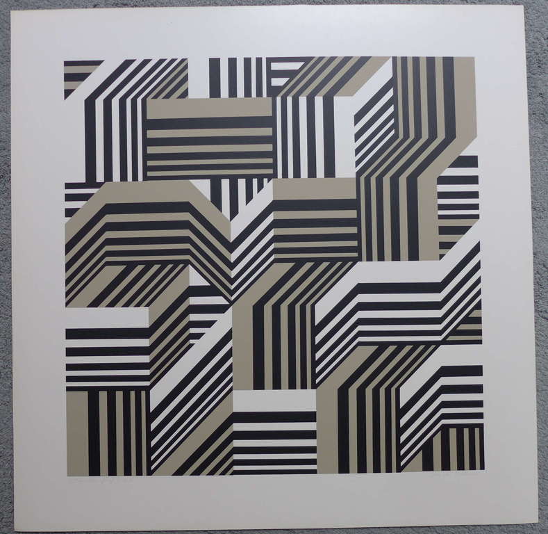 Joop van Bossum, zeefdruk op karton, oplage: 21 / 50. beeldforma kopen? Bied vanaf 25!