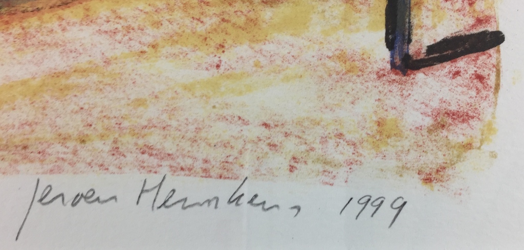 Jeroen Hermkens, kleurenlitho, 'Wall street', 1999 kopen? Bied vanaf 159!