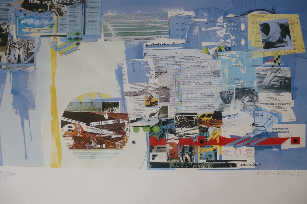 Sam Middleton, zeefdruk: Transavia, handgesigneerd en genummerd, 1981 verkocht voor € 85!