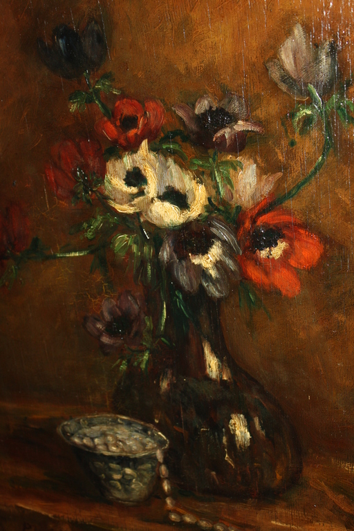 stilleven met bloemen ART DECO SCHILDERIJ van PJ van de MEIJDE kopen? Bied vanaf 1!