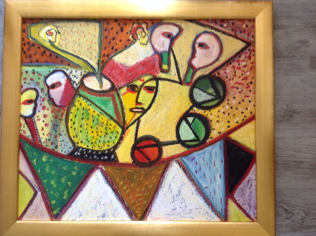 Janna, z.t. Olie op board,  82  x 72 cm  kopen? Bied vanaf 60!