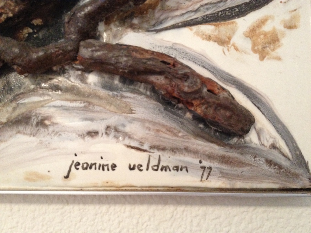 Jeanine Veldman '77 80,5x40,5x8 gemengd olie, steen, schelpen, hout schilderij kopen? Bied vanaf 45!