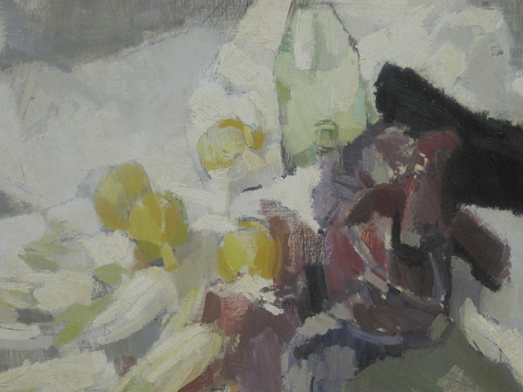 gesigneerd S.Hoekstra groot olieverf "stilleven met rode kool"  kopen? Bied vanaf 1!