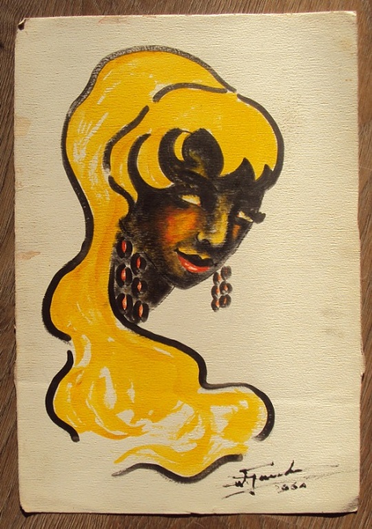 Wim Jurcka, Gouache, Vrouwenportret  kopen? Bied vanaf 10!