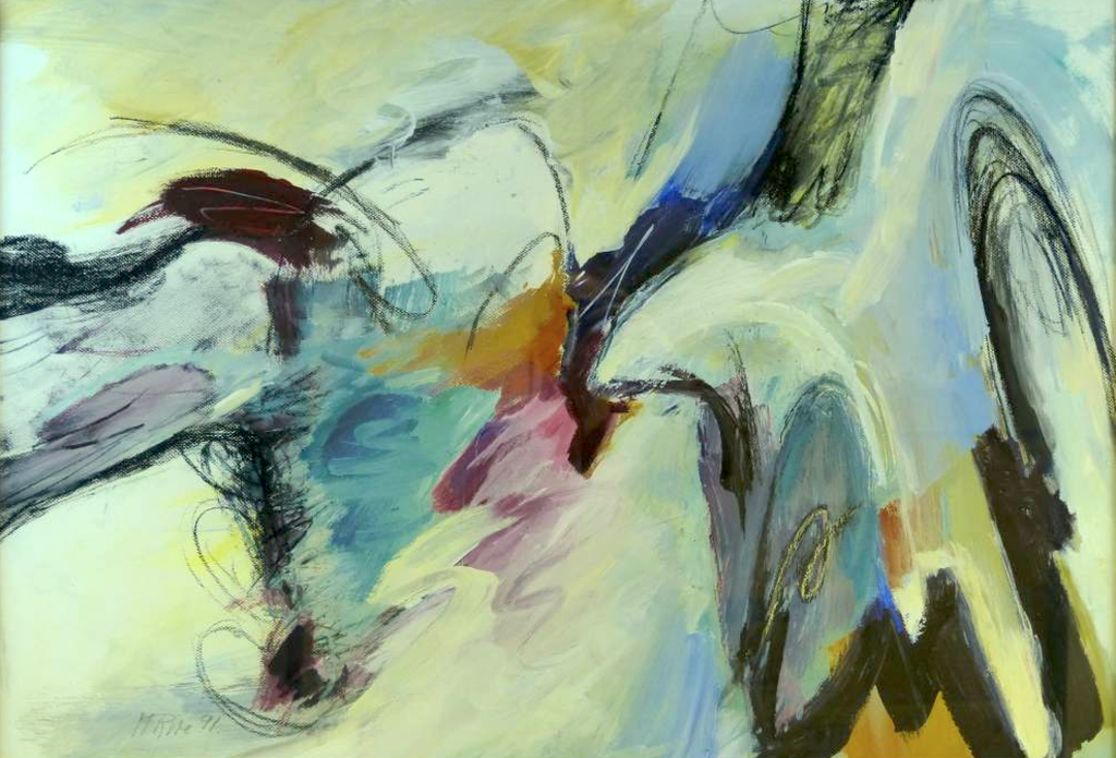 Laatste keer!! Maddy Rive: Gemengde Techniek, Ingelijst - Groot werk kopen? Bied vanaf 109!