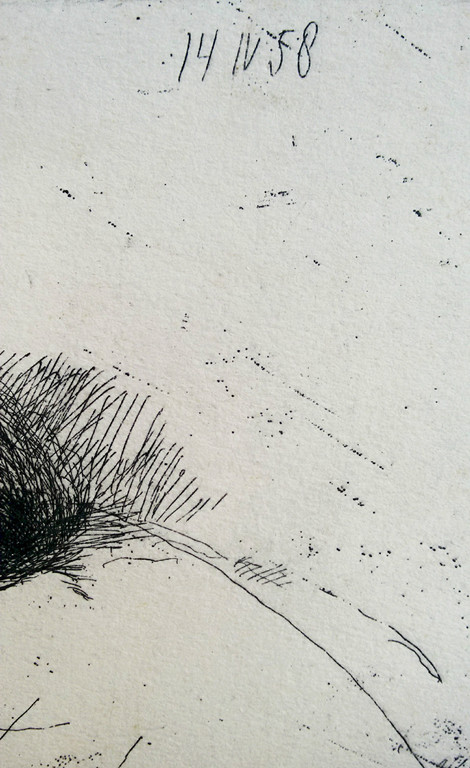 Aat Veldhoen - Echtpaar in bed (1958), ets kopen? Bied vanaf 110!