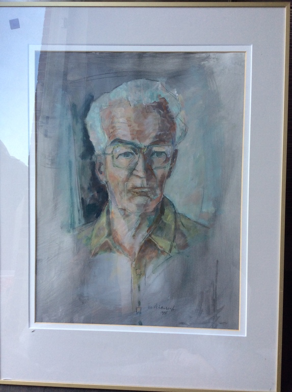 Geschilderd Portret van Leo Achterberg Nederlandse kunstschilder en beeldhouwer  kopen? Bied vanaf 1!