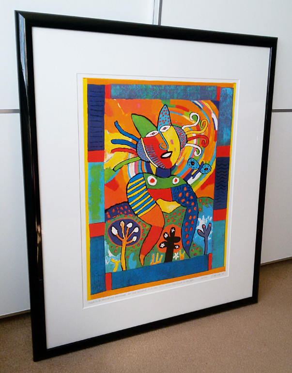 Clemens Briels - Puntillita carved out her name, zeefdruk (mooi ingelijst) kopen? Bied vanaf 200!