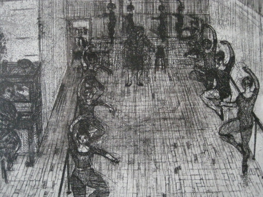 Dineke v. Tongeren - ets 1971 - Balletles Mascha ter Weeme 1971 - handgesigneerd kopen? Bied vanaf 1!