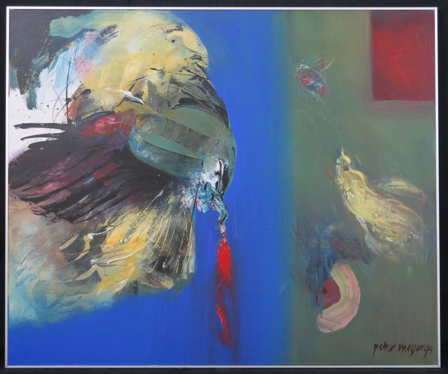 Peter Meijer: Olieverf op doek, Tyto Alba - Ingelijst (Groot) verkocht voor € 325!