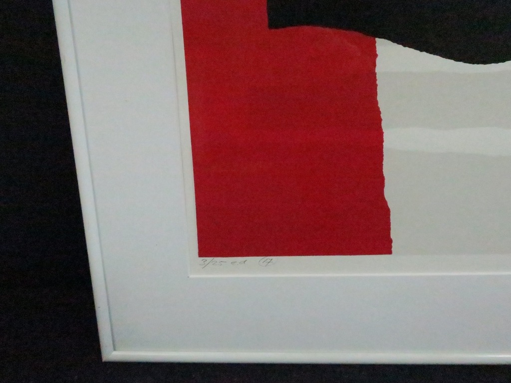 Gijs Keizer: Zeefdruk, Abstracte compositie - Ingelijst kopen? Bied vanaf 35!