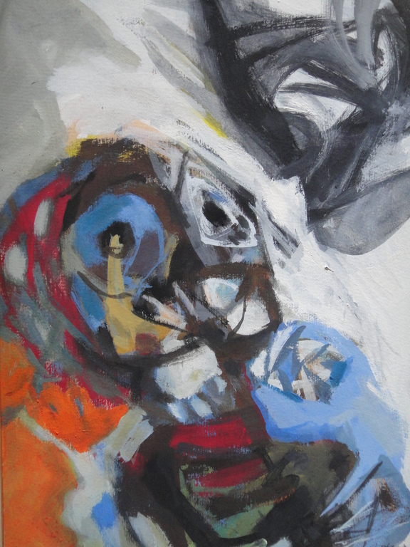 Batavus Westerhuis, gouache, compostie met figuur ('65) (COBRA?) kopen? Bied vanaf 75!