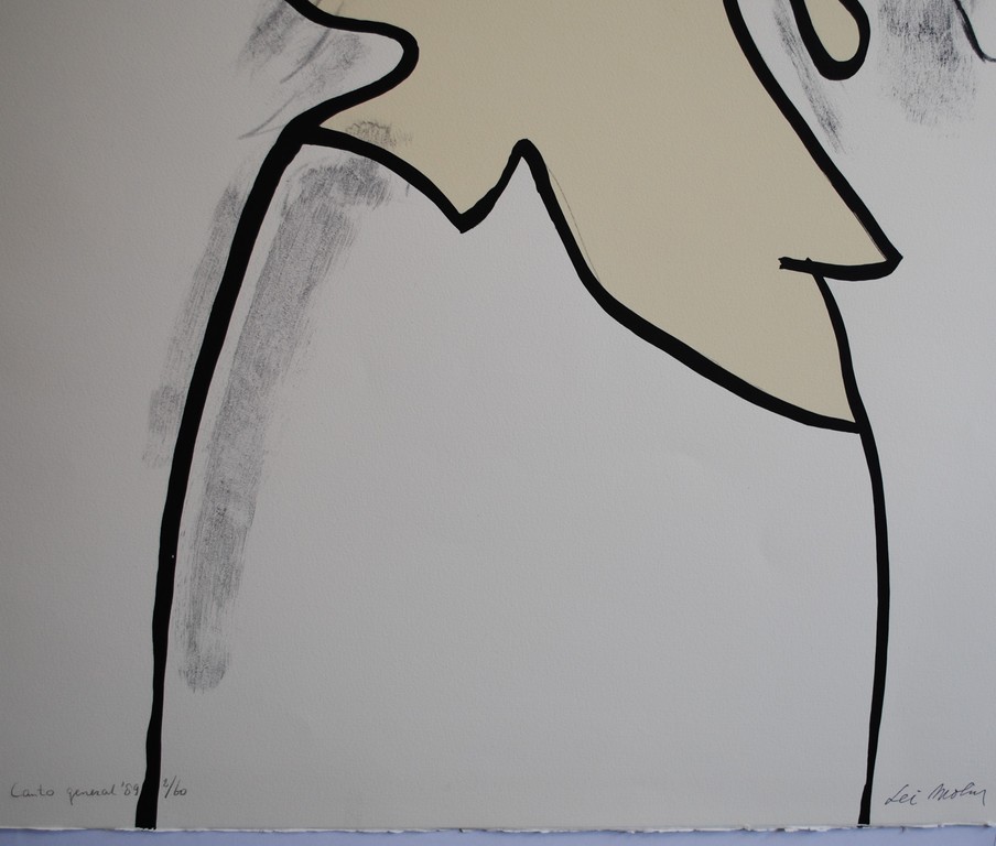 Lei Molin - tweeluik 'Canto General' - zeefdrukken - 1989 kopen? Bied vanaf 195!