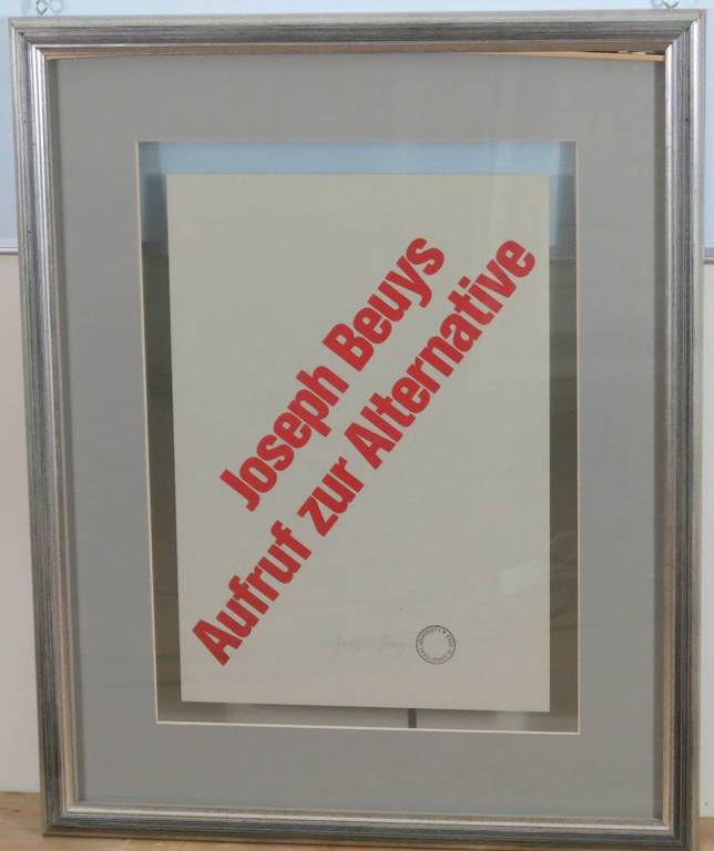 Joseph Beuys: Aufruf zur Alternative - Mooi ingelijst! verkocht voor € 260!