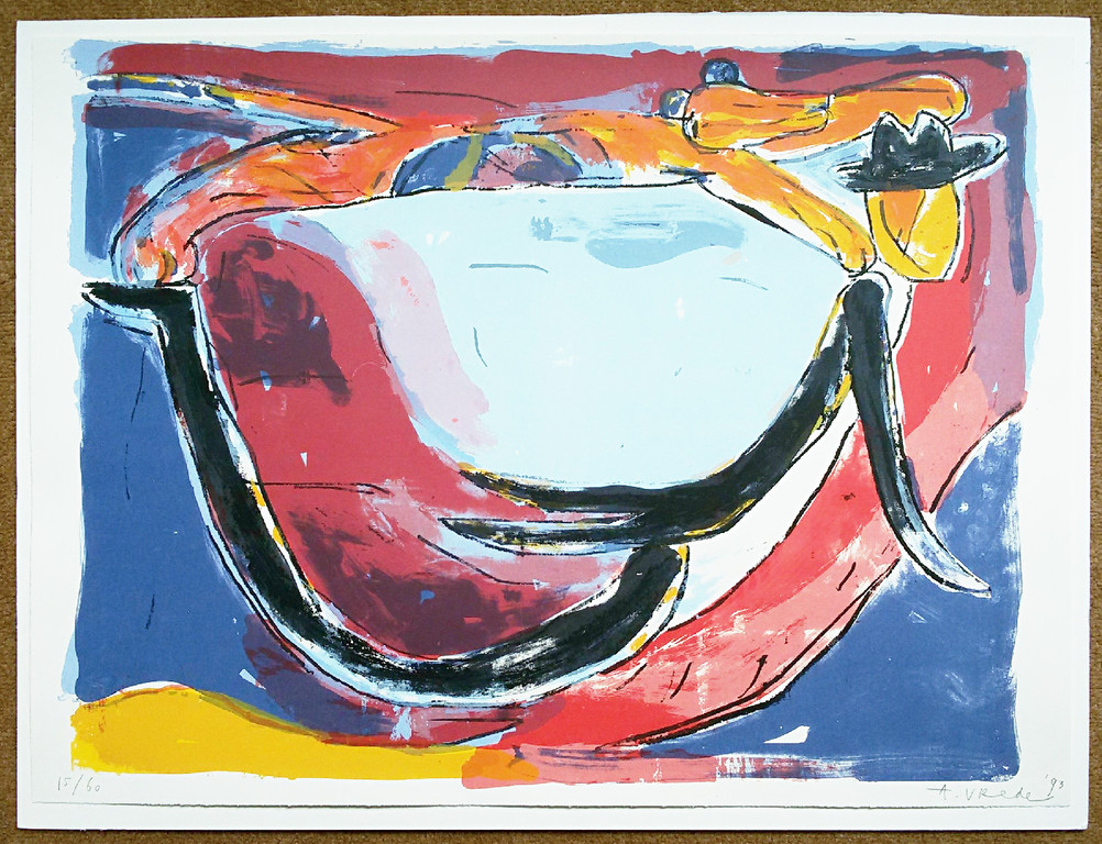 Anton Vrede - Man en krokodil, litho kopen? Bied vanaf 1!