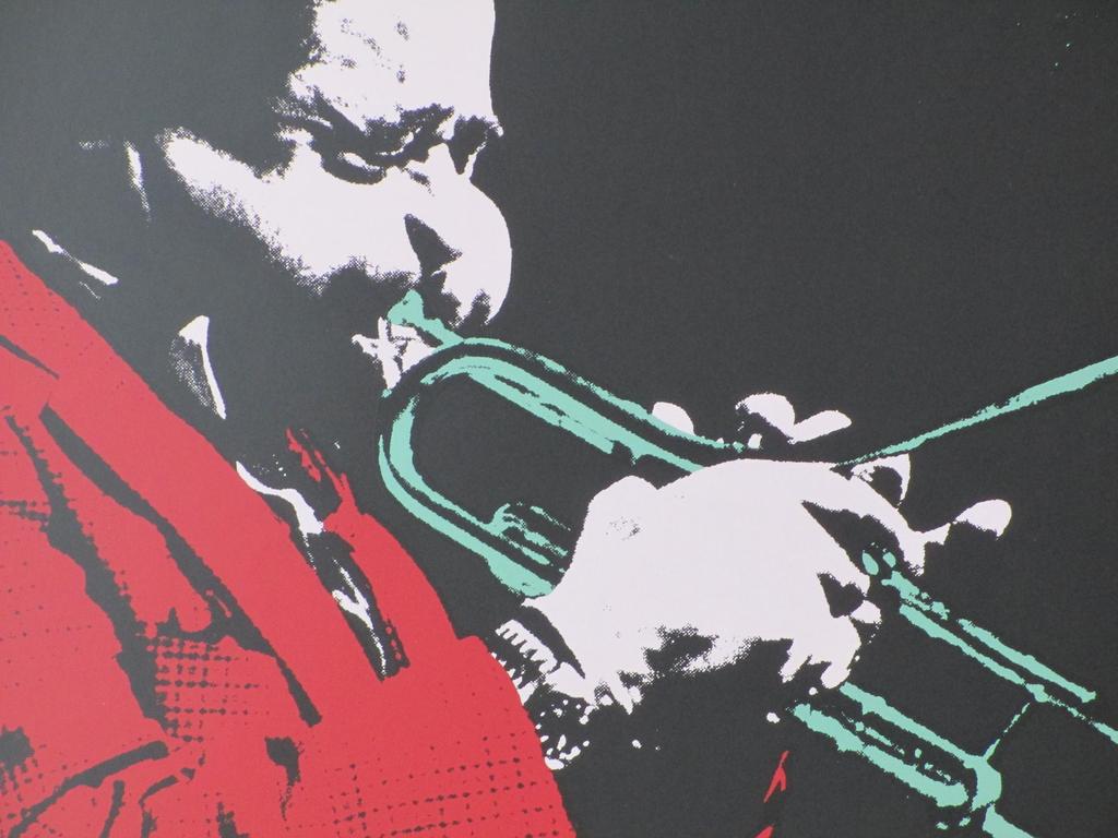 S.D.V., Dizzy Gillespie, Zeefdruk, Onbekende kunstenaar kopen? Bied vanaf 1!