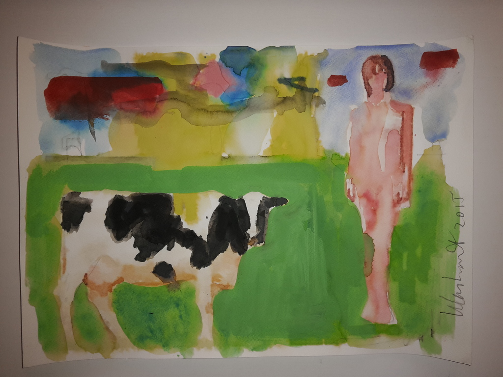 Peter Klashorst - Friesian girls - gemengde techniek op papier - gesigneerd kopen? Bied vanaf 85!