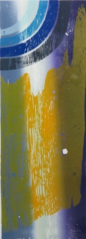 Joris Geurts: Houtsnede, Z.T. (geel) - Ingelijst kopen? Bied vanaf 1!