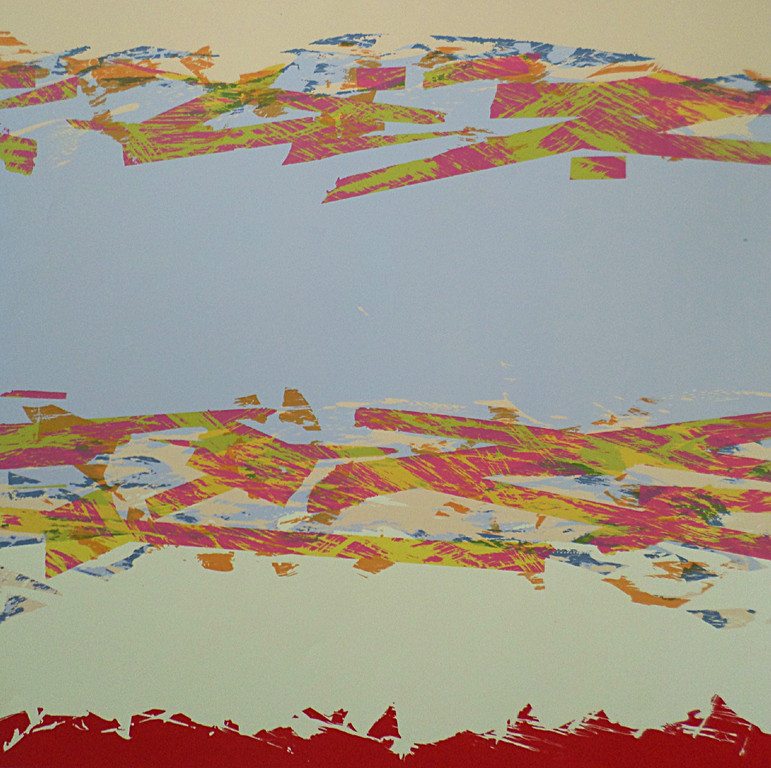 Wim Kunnen - Abstracte voorstelling, zeefdruk kopen? Bied vanaf 20!