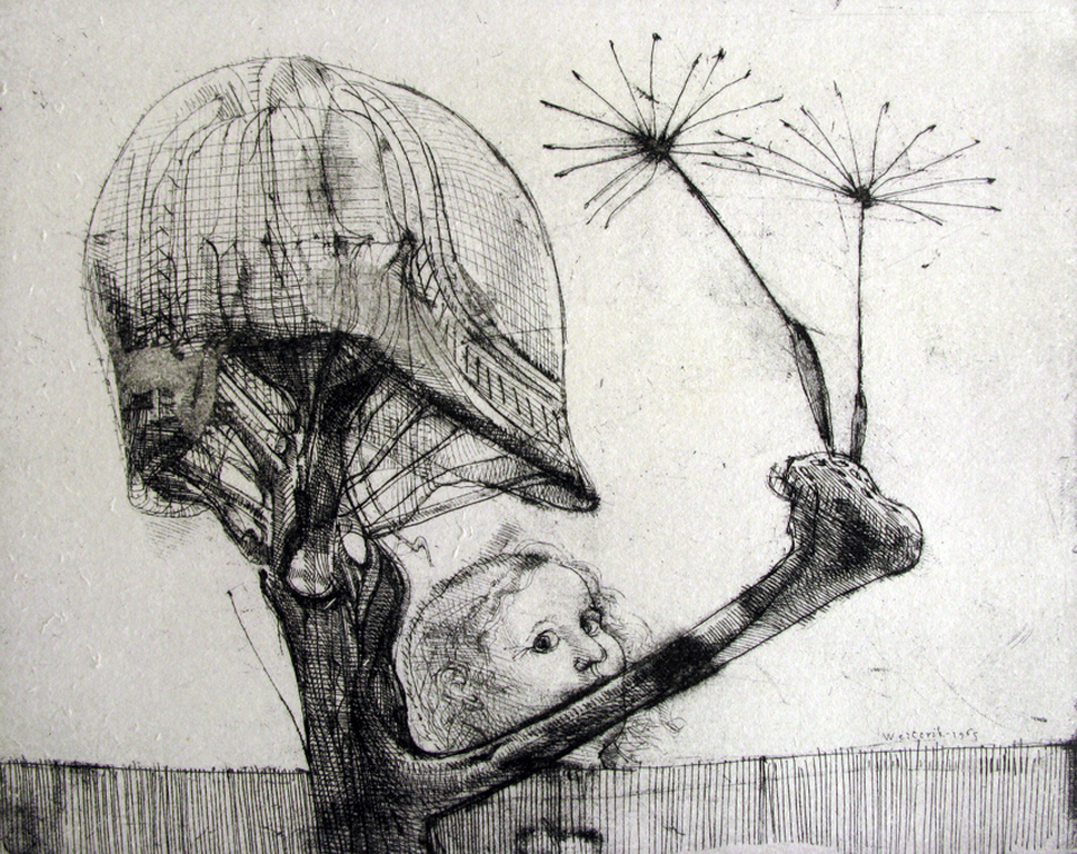 Co Westerik - PLANT EN MEISJE - ets verkocht voor € 360!