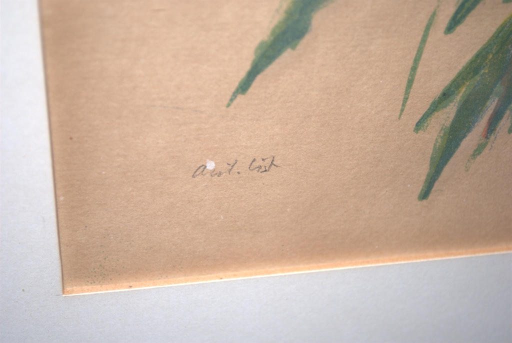 Bos wilde bloemen - litho uit 1963 - gesigneerd in potlood  kopen? Bied vanaf 35!