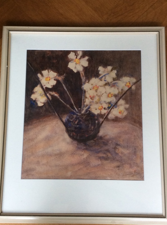 Aquarel bloemen in ronde vaas Thamine groenveld 1871-1938 kopen? Bied vanaf 85!