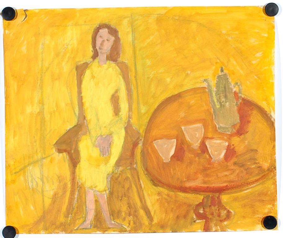 ERNST VIJLBRIEF (1934-2010) vroege Gouache op papier kopen? Bied vanaf 25!